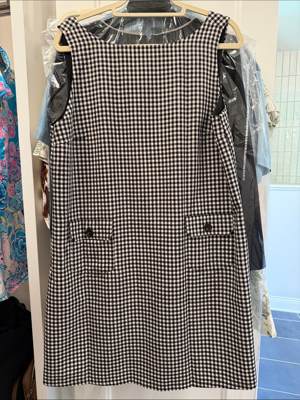 Black and White Gingham shift Dress